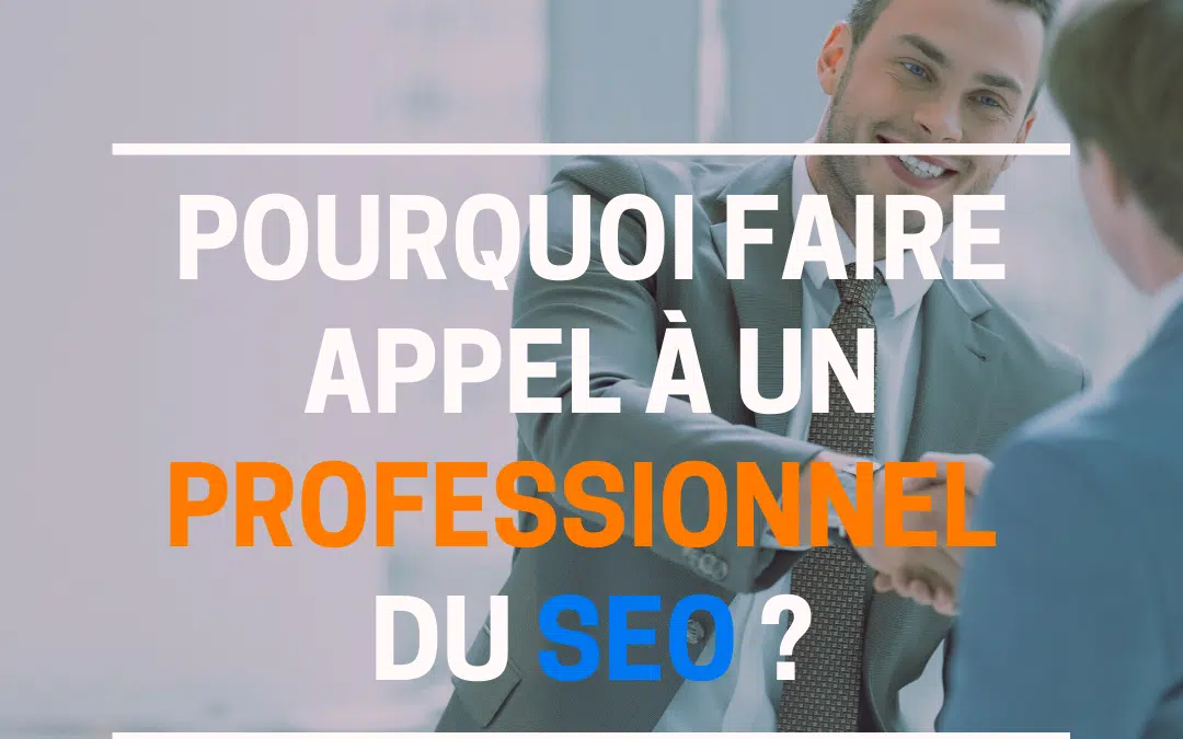 POURQUOI FAIRE APPEL À UN PROFESSIONNEL DU SEO ?